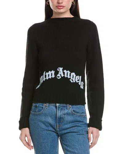 Palm Angels Pullover Wool & Cashmere-blend Sweater In Black