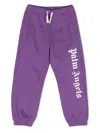 Palm Angels Kids' Purple Joggers With Logo In Violet