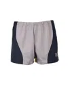 Palm Angels Purple Polyester Panel Shorts In Multi