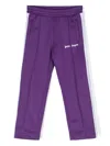 PALM ANGELS PURPLE TRACK TROUSERS WITH LOGO
