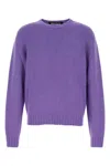 Palm Angels Curve Logo Crewneck Sweater In 3554