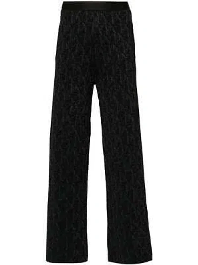 Pre-owned Palm Angels Pwhg027r24kni001 Woman Black Trousers 100% Original In Black Blac