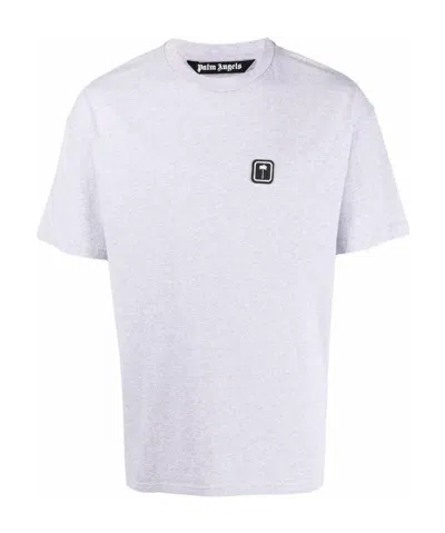 Palm Angels Pxp Logo-patch T-shirt In White