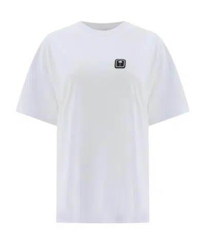 Palm Angels Pxp Patch Detail T-shirt In White