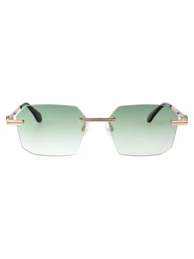 Palm Angels Quartz Sunglasses In Green