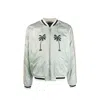 Palm Angels Quilted Logo Jacket In Blue