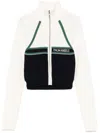 Palm Angels Long Sleeve Cropped Jacket In White