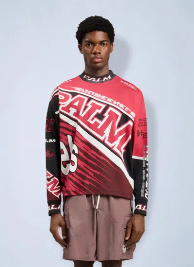 Palm Angels Racing Loose Long-sleeved T-shirt In Multi