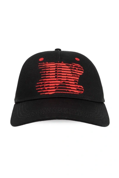 Palm Angels Racing Monogram-embroidered Baseball Cap In Black