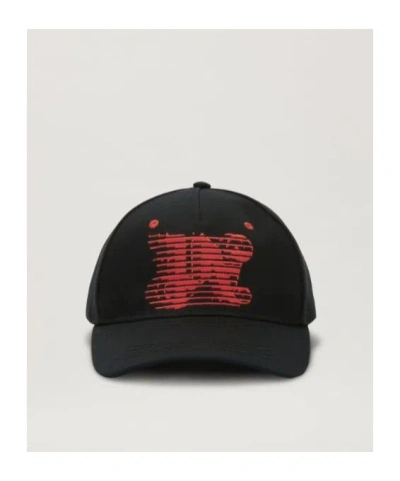 Palm Angels Racing Monogram-embroidered Curved Peak Baseball Cap In Black