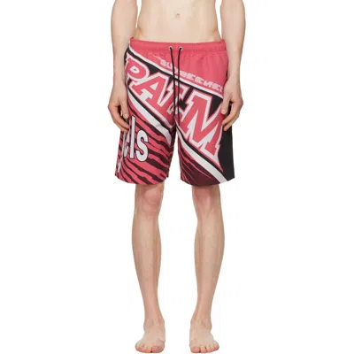 Palm Angels Racing Graphic Swimshorts In Multi