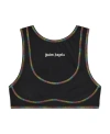 Palm Angels Black Rainbow Miami Sports Top In Black