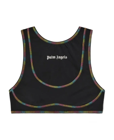 PALM ANGELS PALM ANGELS RAINBOW MIAMI SPORTY TOP