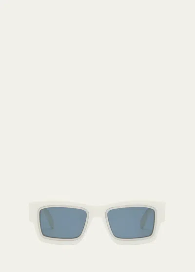 Palm Angels Raymond Square Acetate Sunglasses In White