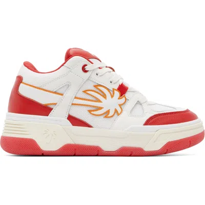 Palm Angels Red & White Palm Skate Sneakers