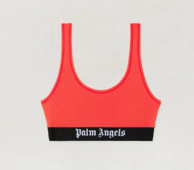 Palm Angels Classic Logo Sport Bra In Red