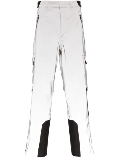 Palm Angels Reflective Logo-tape Ski Trousers In Silver