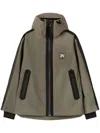 Palm Angels Reflective Hooded Ski Jacket In Grey