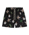 Palm Angels Pin Up Swimshorts In Black