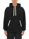 Palm Angels Relaxed-fit Cotton Hoodie With Contrasting Drawstrings