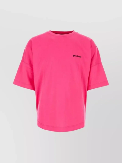 Palm Angels Relaxed Fit Cotton T-shirt In Pink