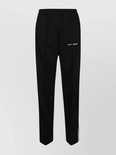 Palm Angels Track Loose-fit Sweatpants In Black,off White