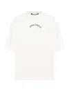 Palm Angels Relaxed-fit White T-shirt With Logo Print In White