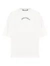 Palm Angels Relaxed-fit White T-shirt With Logo Print In White