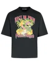 Palm Angels Rest And Relax Graphic Cotton T-shirt In Black
