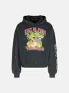 Palm Angels 'rest In Palm' Black Cotton Sweatshirt In Gray