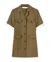 Palm Angels Reverse Logo-band Minidress In Green