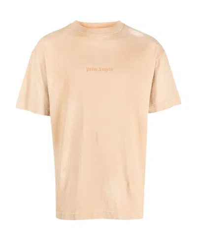 Palm Angels Reverse Logo-print T-shirt In Nude