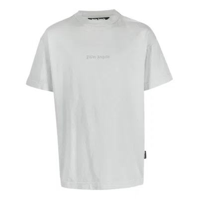 Palm Angels Reverse Logo T-shirt 'light Grey' In White