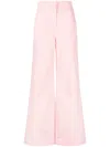 Palm Angels Reverse Waistband Flared Trousers In Rosa