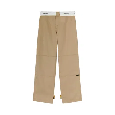 Pre-owned Palm Angels Reversed Waistband Chino Pant 'beige/yellow' | Tan | Men's Size 32