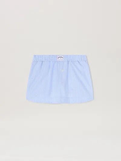Palm Angels Kids' Rheinstone Striped Mini Skirt