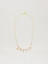 Palm Angels Rhinestone Angels Necklace In 7679 Gold - Transparent