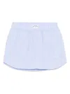 Palm Angels Rhinestone-embellished Mini Skirt In Blue