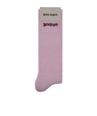 Palm Angels Rib Socks In Pink