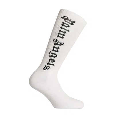 Palm Angels Rib Socks In White