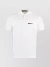Palm Angels White Polo Shirt With Classic Collar And Logo On The Front