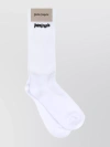 Palm Angels Logo-embroidered Ribbed Socks