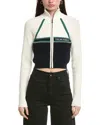 Palm Angels Ribbed Jacket In Blue
