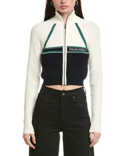Palm Angels Ribbed Jacket In Neutral