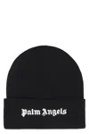 PALM ANGELS RIBBED KNIT BEANIE