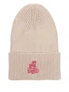 Palm Angels Ribbed-knit Beanie In Neutrals