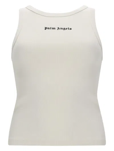 Palm Angels Ribbed Logo Tank Top In Multi