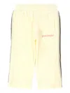 Palm Angels Ribbed-panel Side-stripe Trousers In Yellow