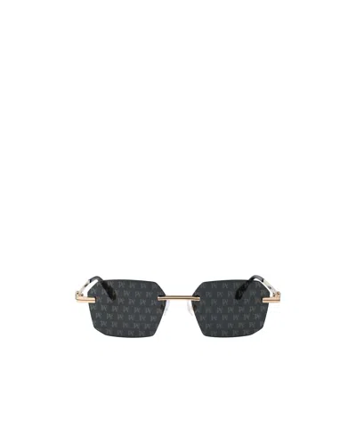 Palm Angels Rimless Sunglasses In Gold