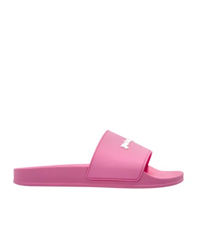 Palm Angels Round Head Slippers In Pink